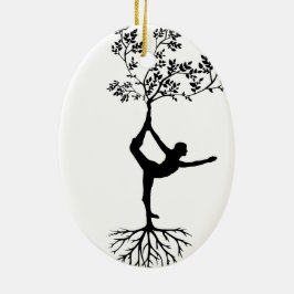 Décoration En Céramique Yoga/Arbre