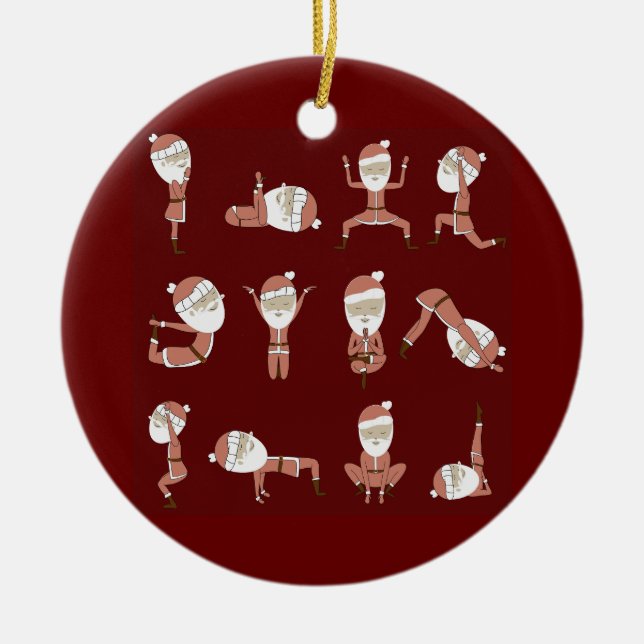 Décoration En Céramique Yogi père Noël (Devant)