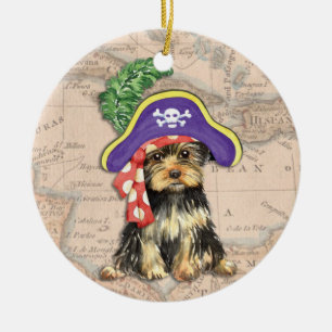 Décoration En Céramique Yorkie Pirate