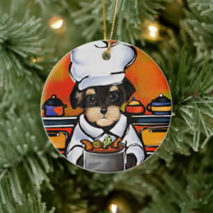 DÉCORATION EN CÉRAMIQUE YORKIE POO