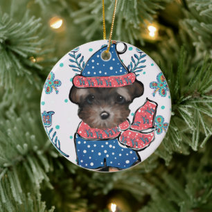 Décoration En Céramique Yorkie Poo