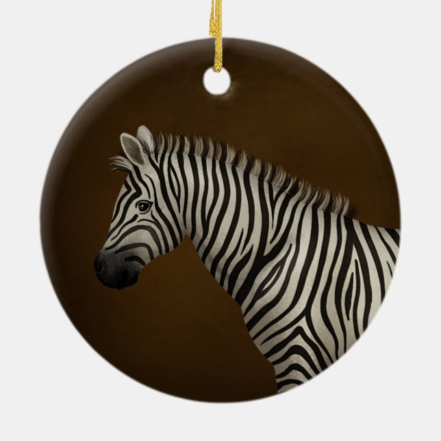 Décoration En Céramique Zebra Illustration Faune exotique (Dos)
