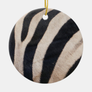 Décoration En Céramique Zebra Stripes noir et blanc