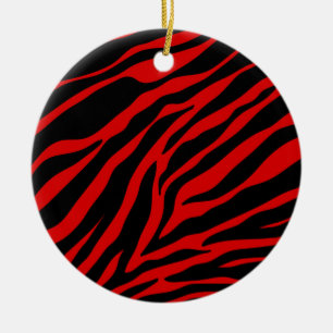 Décoration En Céramique zèbre rouge