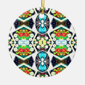 Décoration En Céramique Zinnias bleu
