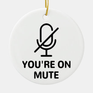 Décoration En Céramique Zoom/Équipes Vous êtes sur Mute Video Call
