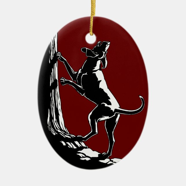 Décoration faite sur commande de chien de chasse (Devant)