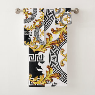 Décoration grecque d'or noir