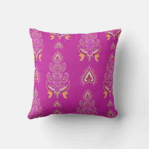 décoration indienne mandala rose coussin