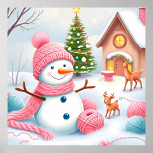 Décoration murale de bonhomme de neige de Noël pou