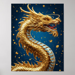 Décoration murale de dragon fantastique Dragon dor