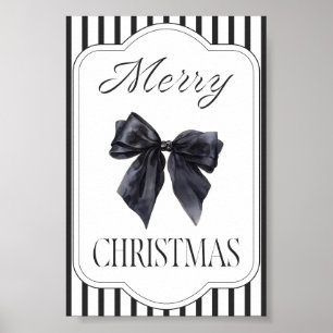 Décoration murale de Noël Bow noir