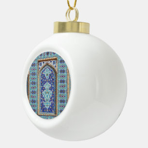 décoration perse céramique boule de noël ornement