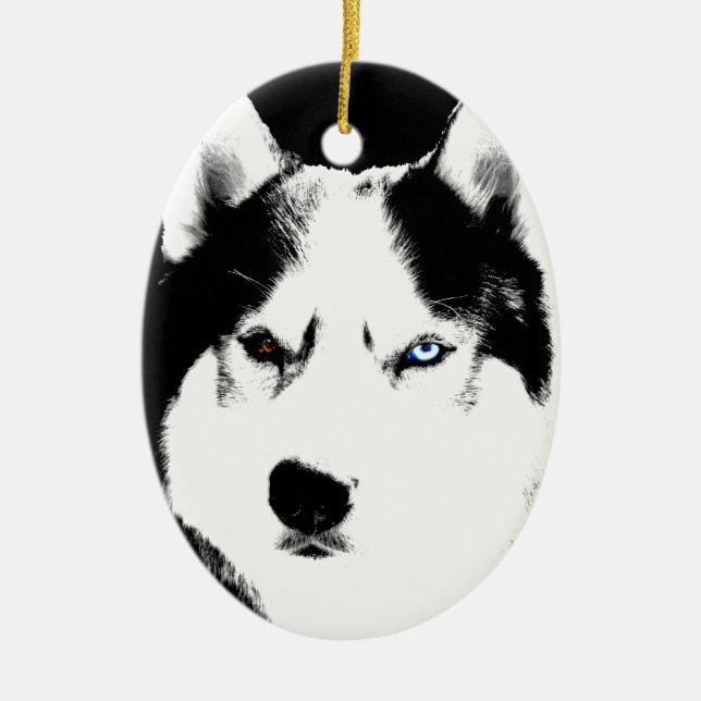 Décoration personnalisée de l'ornement Husky (Devant)
