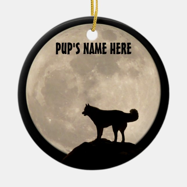 Décoration personnalisée de l'ornement Husky (Devant)