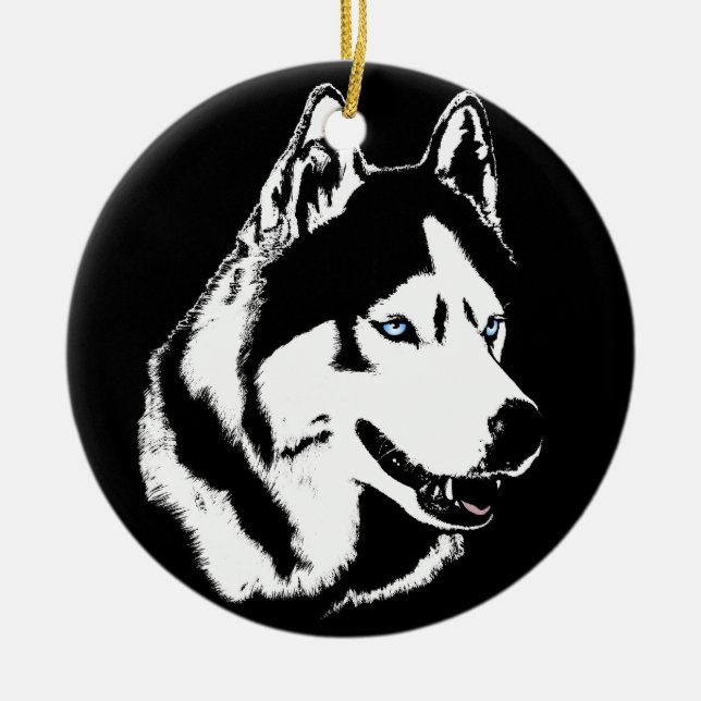 Décoration personnalisée de l'ornement Husky (Devant)