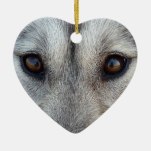 Décoration personnalisée de l'ornement Husky Wolf 