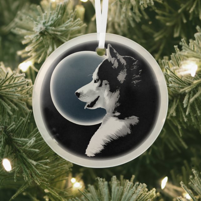 Décoration personnalisée de l'ornement Husky Wolf  (Insitu)