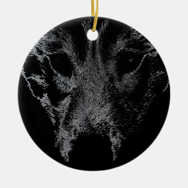 Décoration personnalisée de l'ornement Wolf Pup (Devant)