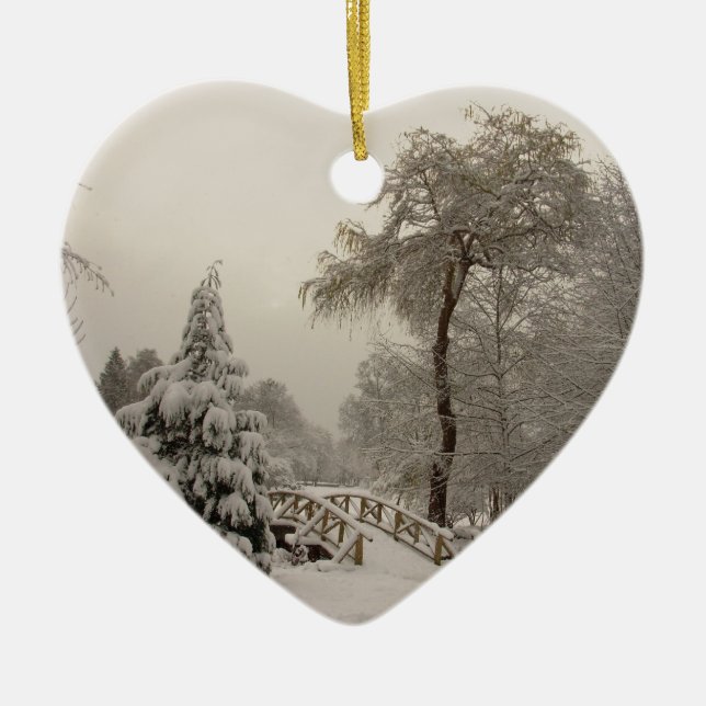 Décorations d'arbres de neige d'ornement de pont (Devant)