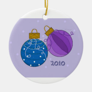 Décorations de Noël en bleu et violet