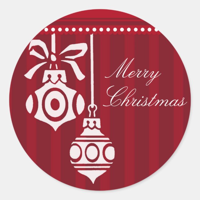 Décorations de Noël Stickers rouge et blanc (Devant)