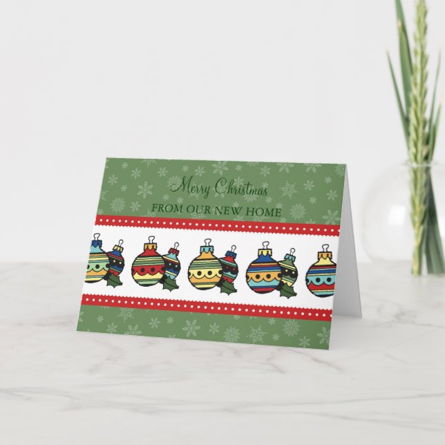 Décorations Nouvelle adresse Carte de Noël (Devant)