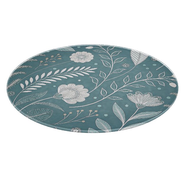 Decorative 12 Inch Glass Cutting Board for Kitchen Schneidebrett (Ecke)