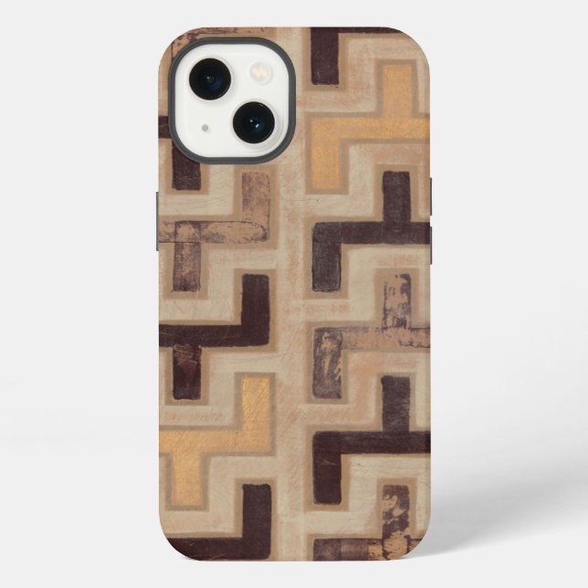 Decorative African Mudcloth Pattern iPhone Hülle (Rückseite)