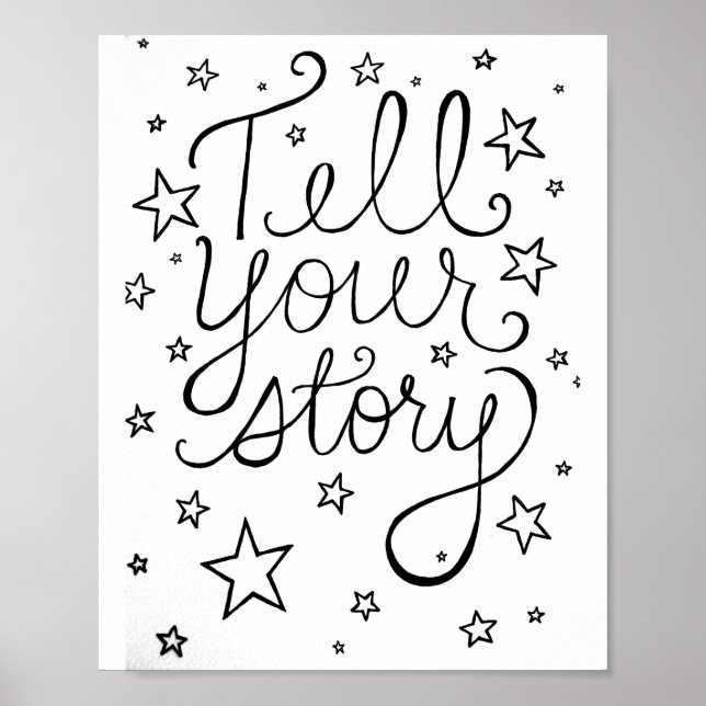 decorative art print- tell your story poster (Vorne)