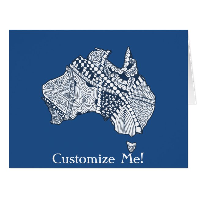 Decorative Australia Map Art (Vorderseite (Horizontal))