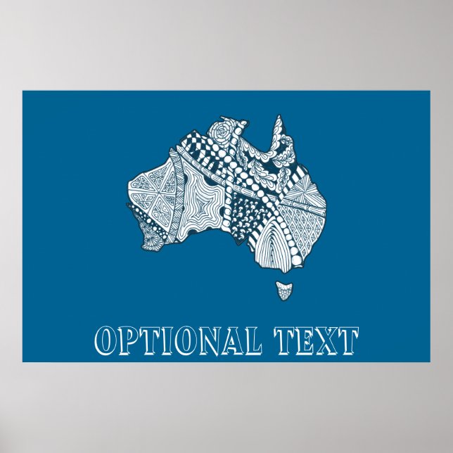 Decorative Australia Map Art Poster (Vorne)