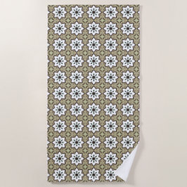 Decorative beige background patterned strandtuch