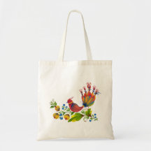 Decorative Bird with Flowers & Berries