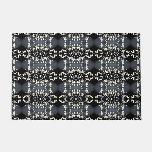 Decorative black and white pattern fußmatte (Vorderseite)