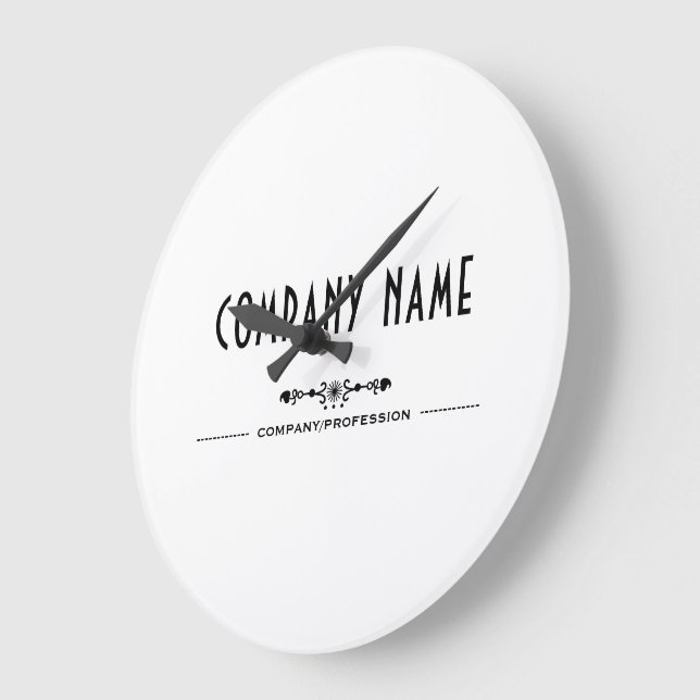 Decorative Business Name Große Wanduhr (Winkel)