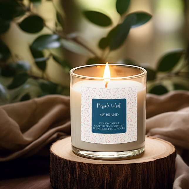 Decorative Candle Label Square Sticker (Créateur téléchargé)