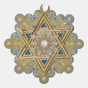 Décorative Carte d'ornement de flocon de neige scintillant de