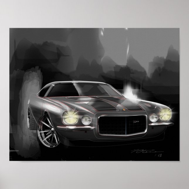 decorative Chevrolet Camaro Art Poster (Vorne)