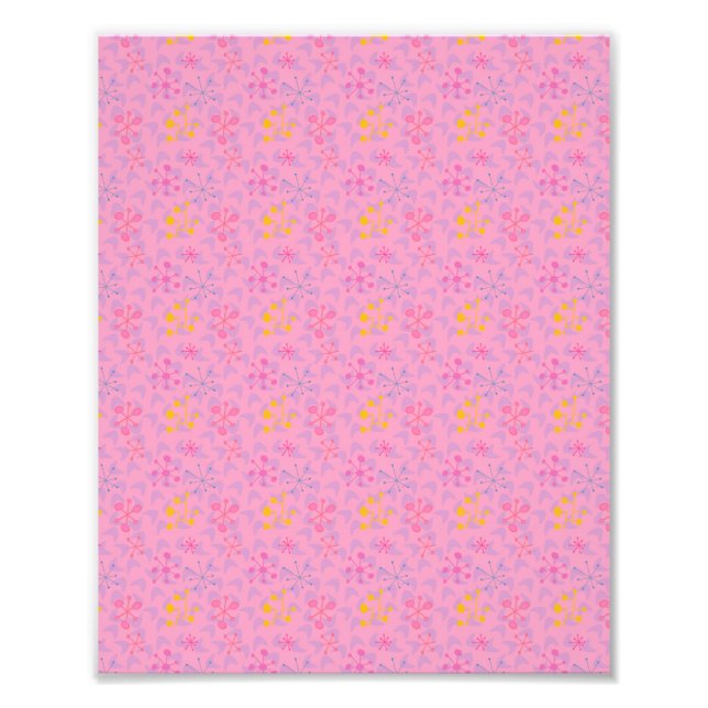 decorative childish pattern pink fotodruck (Vorne)