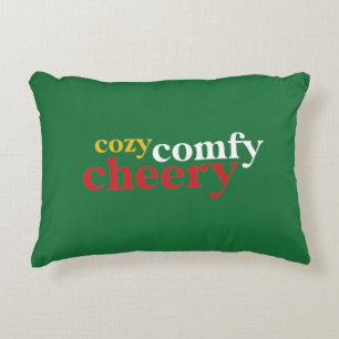 Decorative Christmas Holiday, Cozy Comfy Cheery Dekokissen