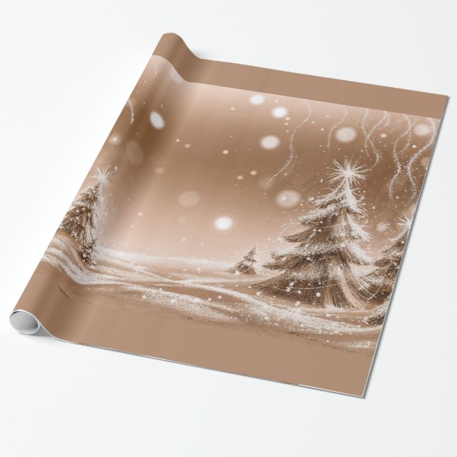 Decorative Christmas Ornaments with Snow Geschenkpapier (Ungerollt)
