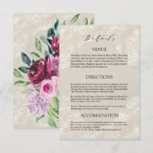 Decorative Dove Gray, Wine & rosa Rosen Hochzeit