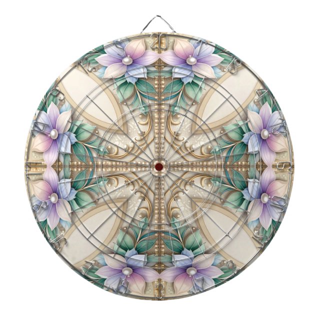 Decorative Floral Dartboard Dartscheibe (vorne)