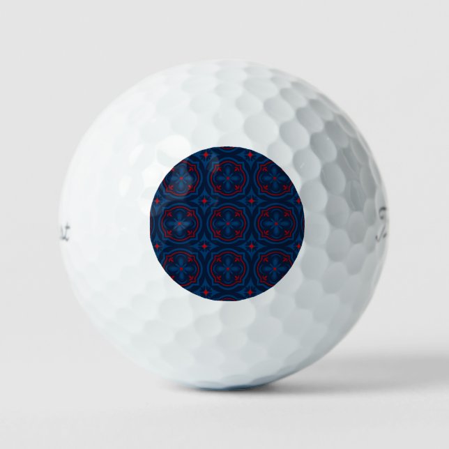 Decorative floral tiles pattern  golfball (Vorderseite)