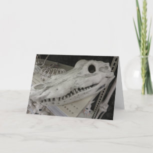 Decorative Gator Skull Karte