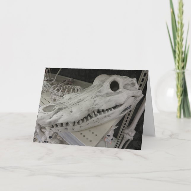 Decorative Gator Skull Karte (Vorderseite)
