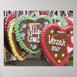 Decorative gingerbread cookies poster