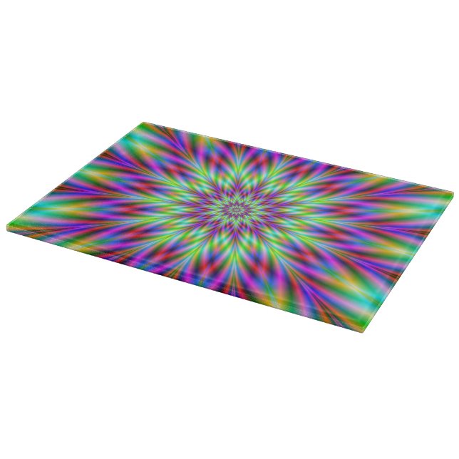 Decorative Glas Cutting Board Thistle Star Schneidebrett (Ecke)