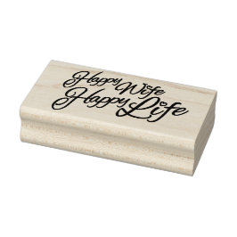 Decorative glückliche Ehefrau glücklicher Leben Te Gummistempel